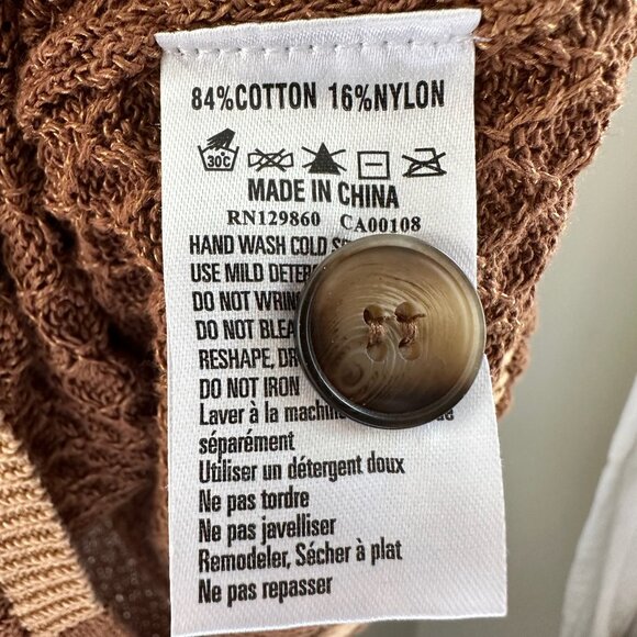 NWT Rhythm. Knit Crochet Button Up - Picture 5 of 5